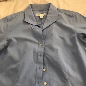 A Coldwater Creek size PS (6,8) pretty blue with 6 buttons.